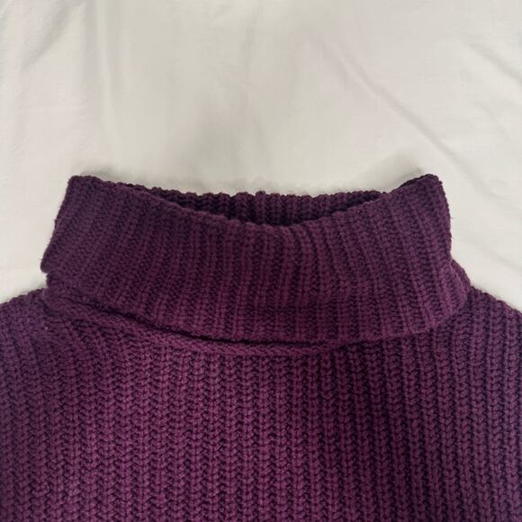 Free People Hunny Bunny Crop Sweater Women’s Large Purple Boho Dark Feminine - Picture 8 of 15